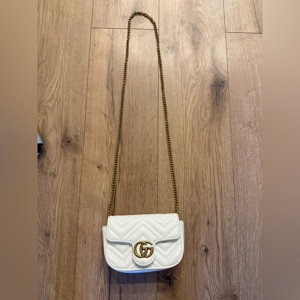 White Quilted Crossbody Bag